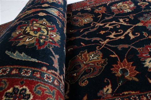 Semnan Blue Runner Hand Knotted 26 X 120 Area Rug 250-22771 Image 11