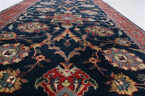 Semnan Blue Runner Hand Knotted 26 X 120 Area Rug 250-22771 Image 2