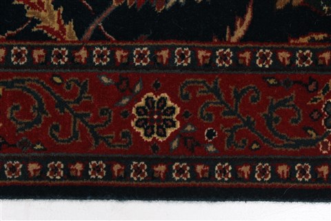 Semnan Blue Runner Hand Knotted 26 X 120 Area Rug 250-22771 Image 3