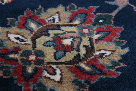 Semnan Blue Runner Hand Knotted 26 X 120 Area Rug 250-22771 Image 7