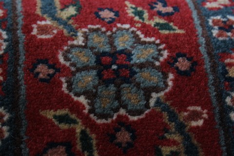 Semnan Blue Runner Hand Knotted 26 X 120 Area Rug 250-22771 Image 9