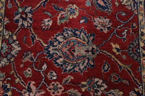 Tabriz Red Runner Hand Knotted 27 X 116 Area Rug 250-22774 Image 4