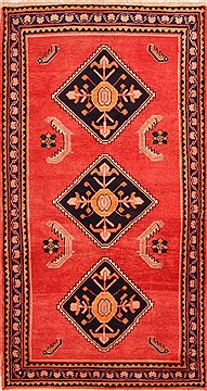 Lilihan Red Hand Knotted 3'7" X 6'9"  Area Rug 100-22778