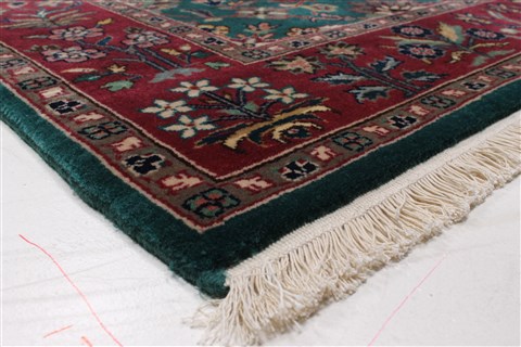 Semnan Green Runner Hand Knotted 27 X 123 Area Rug 250-22781 Image 6