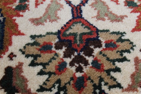 Sarouk Beige Runner Hand Knotted 28 X 128 Area Rug 250-22789 Image 6