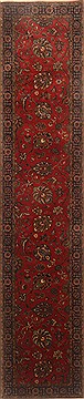 Indian Tabriz Red Runner 10 to 12 ft Wool Carpet 22791