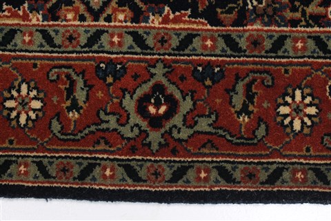 Semnan Blue Runner Hand Knotted 28 X 1110 Area Rug 250-22792 Image 3