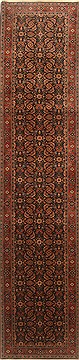 Semnan Blue Runner Hand Knotted 2'8" X 11'10"  Area Rug 250-22792