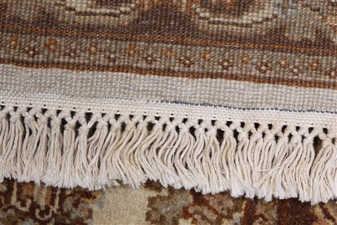 Kashan Beige Runner Hand Knotted 27 X 1110 Area Rug 250-22796 Image 11