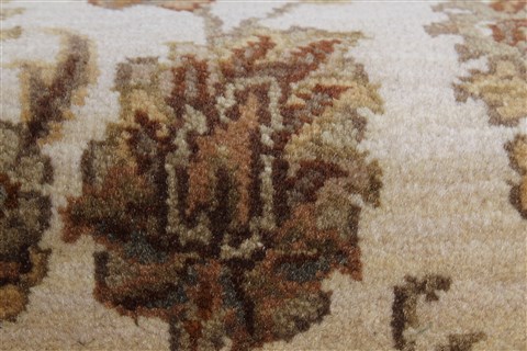 Kashan Beige Runner Hand Knotted 27 X 1110 Area Rug 250-22796 Image 7