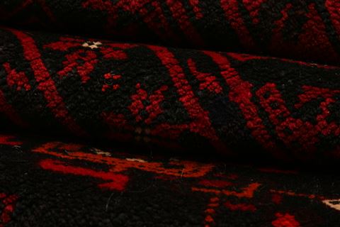 Baluch Black Runner Hand Knotted 54 X 99 Area Rug 100-22801 Image 3