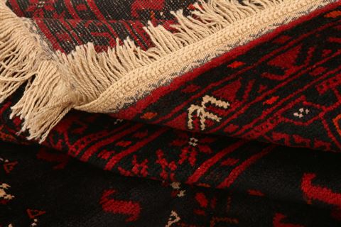 Baluch Black Runner Hand Knotted 54 X 99 Area Rug 100-22801 Image 5
