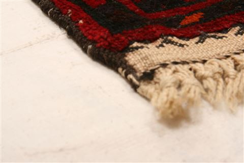 Baluch Black Runner Hand Knotted 54 X 99 Area Rug 100-22801 Image 9