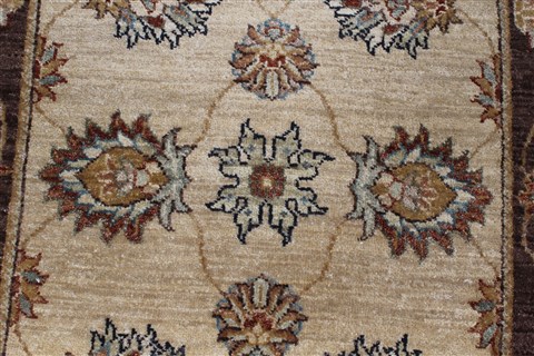 Ziegler Beige Runner Hand Knotted 26 X 119 Area Rug 250-22802 Image 3
