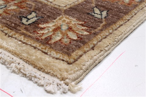 Ziegler Beige Runner Hand Knotted 26 X 119 Area Rug 250-22802 Image 5
