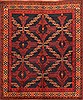 Afshar Red Hand Knotted 50 X 62 Area Rug 100-22812 Thumb 0
