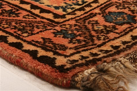 Qashqai Orange Hand Knotted 51 X 66 Area Rug 100-22816 Image 9