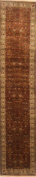Herati Brown Runner Hand Knotted 26 X 119 Area Rug 250-22817 Image 0