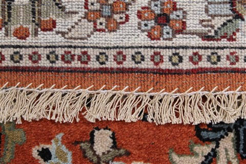 Sarouk Brown Runner Hand Knotted 26 X 124 Area Rug 250-22820 Image 11