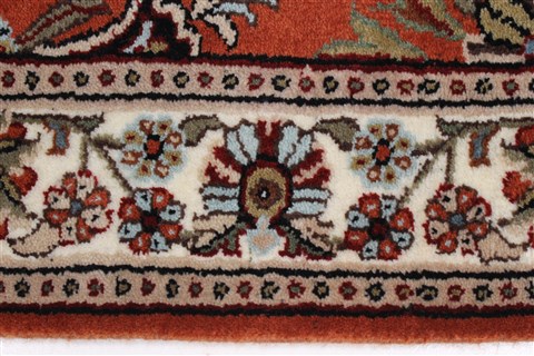 Sarouk Brown Runner Hand Knotted 26 X 124 Area Rug 250-22820 Image 2