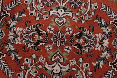 Sarouk Brown Runner Hand Knotted 26 X 124 Area Rug 250-22820 Image 3