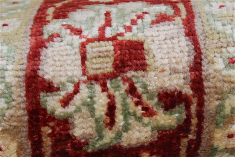 Pishavar Beige Runner Hand Knotted 29 X 99 Area Rug 250-22822 Image 2