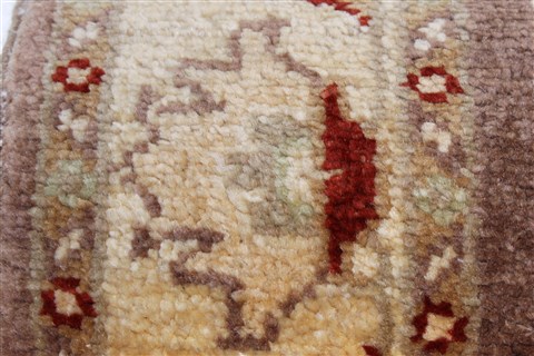 Pishavar Brown Runner Hand Knotted 26 X 101 Area Rug 250-22824 Image 5