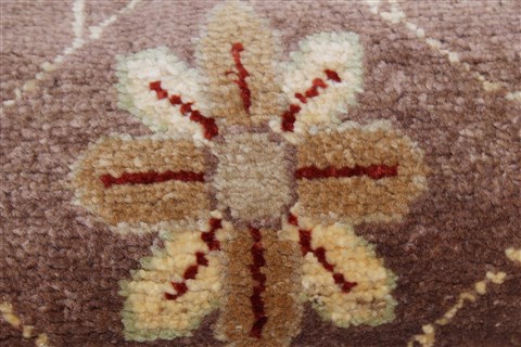 Pishavar Brown Runner Hand Knotted 26 X 101 Area Rug 250-22824 Image 6