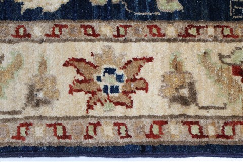 Pishavar Blue Runner Hand Knotted 29 X 98 Area Rug 250-22829 Image 2