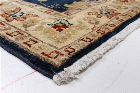 Pishavar Blue Runner Hand Knotted 29 X 98 Area Rug 250-22829 Image 5
