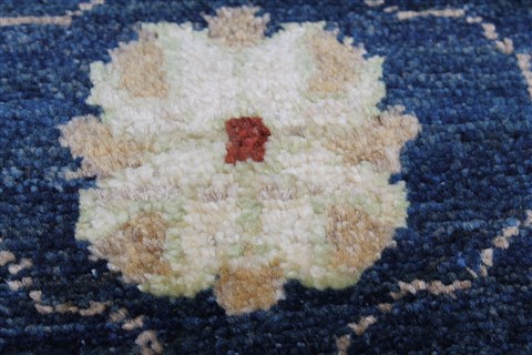 Pishavar Blue Runner Hand Knotted 29 X 98 Area Rug 250-22829 Image 6