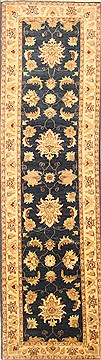 Pishavar Blue Runner Hand Knotted 2'9" X 9'8"  Area Rug 250-22829