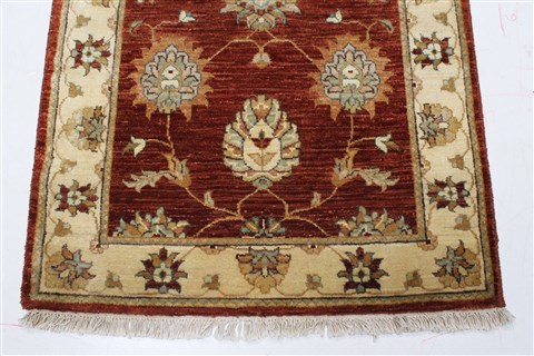 Ziegler Brown Runner Hand Knotted 27 X 100 Area Rug 250-22833 Image 4