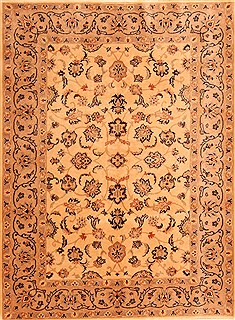 Romania Chobi Beige Rectangle 4x6 ft Wool Carpet 22837