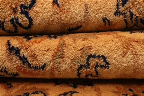 Tabriz Beige Square Hand Knotted 411 X 53 Area Rug 100-22838 Image 3