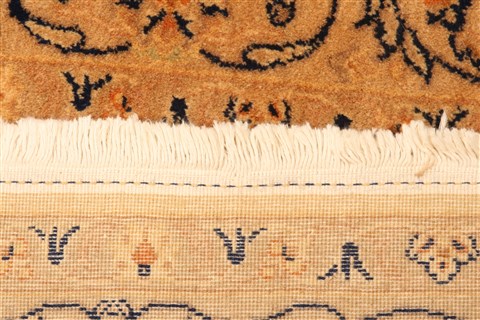 Tabriz Beige Square Hand Knotted 411 X 53 Area Rug 100-22838 Image 8