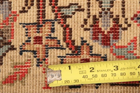Sarouk Red Square Hand Knotted 411 X 53 Area Rug 100-22839 Image 2