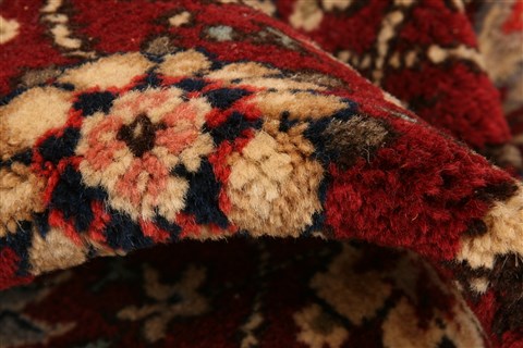 Sarouk Red Square Hand Knotted 411 X 53 Area Rug 100-22839 Image 5