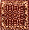 Sarouk Red Square Hand Knotted 411 X 53  Area Rug 100-22839 Thumb 0