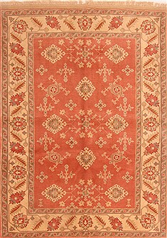 Kashmar Orange Hand Knotted 4'3" X 5'10"  Area Rug 100-22843