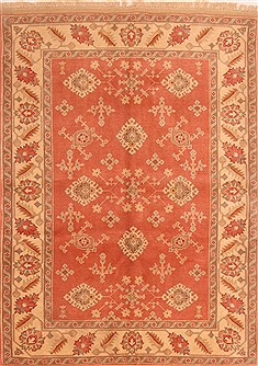 Kashmar Orange Hand Knotted 4'3" X 5'10"  Area Rug 100-22843