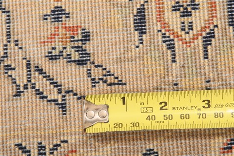 Tabriz Beige Hand Knotted 42 X 63  Area Rug 253-22846 Image 8