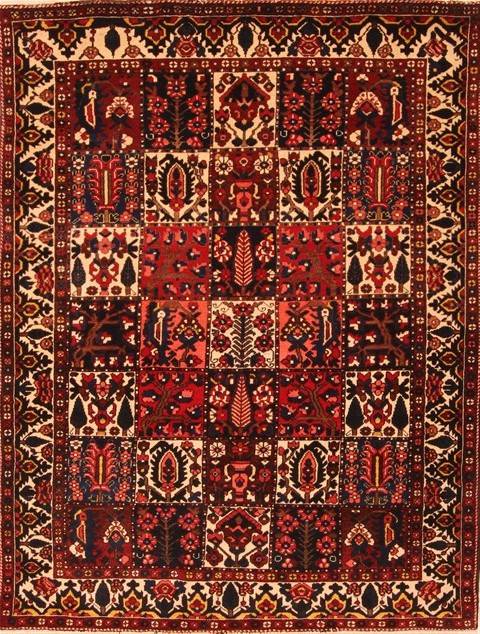 Bakhtiar Red Hand Knotted 52 X 69  Area Rug 100-22862 Image 0