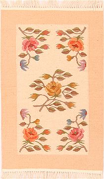 Modern Beige Square Flat Woven 1'7" X 2'0"  Area Rug 100-22871