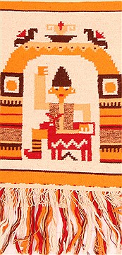Russia Kilim White Square 4 ft and Smaller Wool Carpet 22883