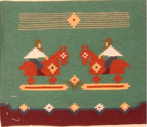 Kilim Green Square Flat Woven 17 X 19  Area Rug 100-22885 Image 0