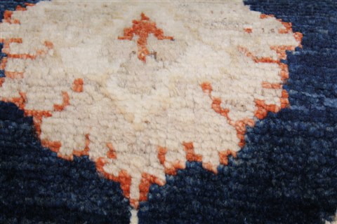 Pishavar Blue Runner Hand Knotted 29 X 910 Area Rug 250-22901 Image 8