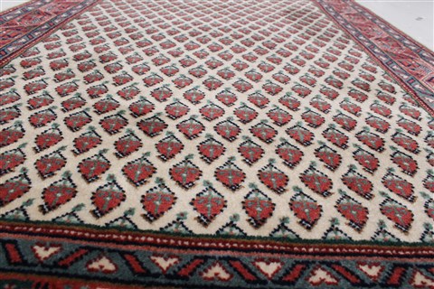 Bidjar Beige Runner Hand Knotted 26 X 101  Area Rug 250-22903 Image 1