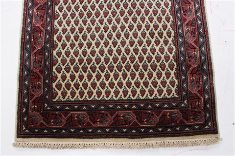 Bidjar Beige Runner Hand Knotted 26 X 101  Area Rug 250-22903 Image 6