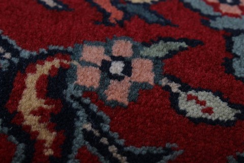 Agra Red Runner Hand Knotted 27 X 97 Area Rug 250-22904 Image 6